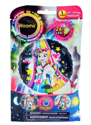 Ballon aluminium licorne LED Illooms 50 cm