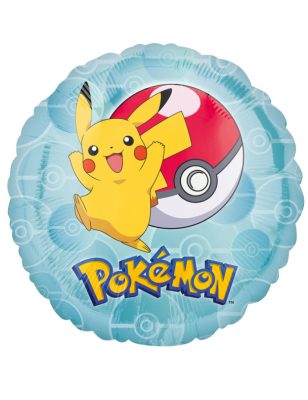 Ballon rond aluminium Pikachu Pokémon 43 cm