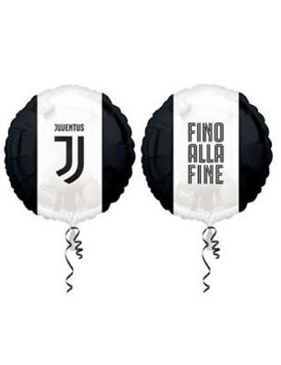Ballon en aluminium Juventus noir et blanc 43 cm