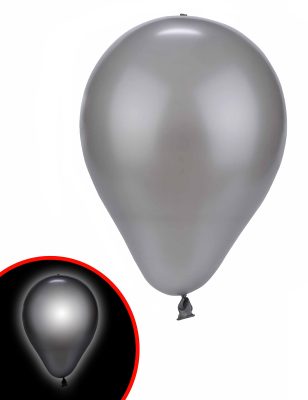 Ballon LED argenté Illooms