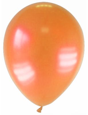 12 Ballons métallisés oranges 28 cm