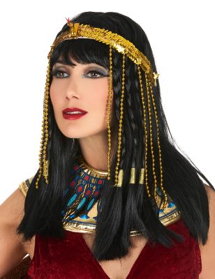 Bandeau sequins serpent égyptien doré femme