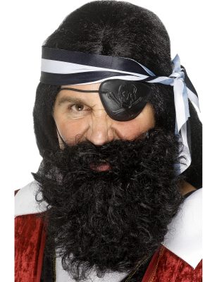 Barbe pirate noire adulte