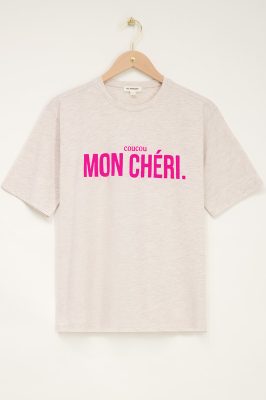Beige T-shirt Mon chéri | My Jewellery