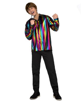 Chemise disco rainbow homme
