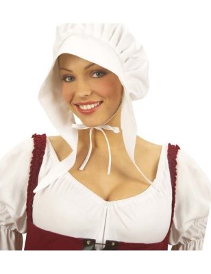Bonnet servante blanc femme