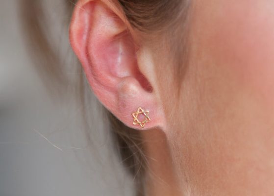 Boucles d'oreilles étoile de David plaqué or - Pour Femme - Bijoux Elise et moi