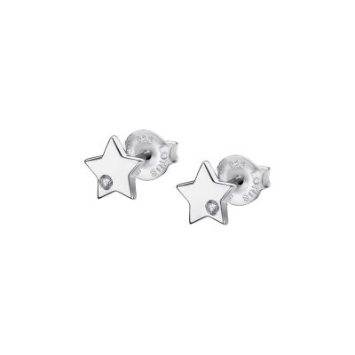Boucles d'oreilles Lotus Silver Mystic LP1717-4-1 - Boucles d'oreilles  Argent Etoile + Un Zircon