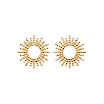 Boucles d'oreilles soleil plaqué or 16 carats - Pour Femme - Bijoux Elise et moi
