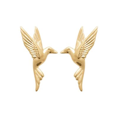 Boucles d'oreilles colibri plaqué or - Pour Femme - Bijoux Elise et moi