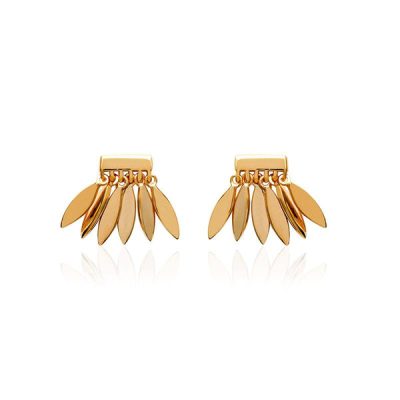 Boucles d'oreilles pétales plaqué or - Pour Femme - Bijoux Elise et moi