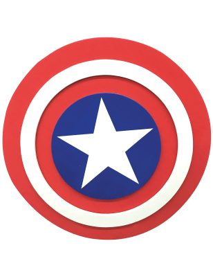 Bouclier en mousse Captain America 30 cm enfant