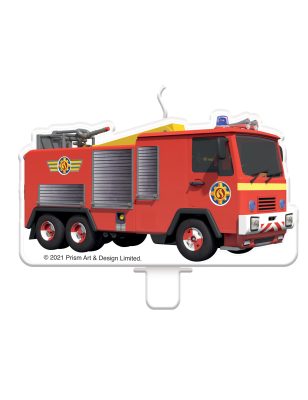 Bougie d'anniversaire camion Sam le Pompier 9 x 5 cm