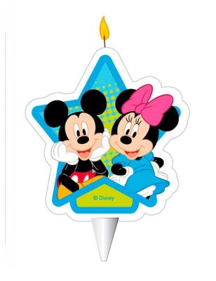 Bougie d'anniversaire Mickey et Minnie 7