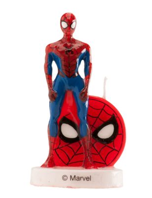 Bougie d'anniversaire Spiderman  3D 6 cm
