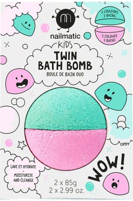 Boule de bain 2-en-1 rose & vert lagon                                - Nailmatic