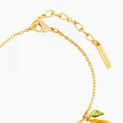 Bracelet charm's fruits du verger et fleurs romantiques