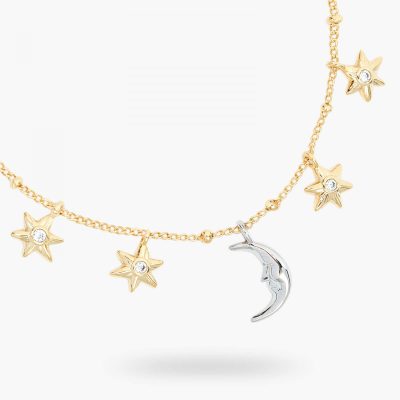 Bracelet fin charm's étoiles et lune