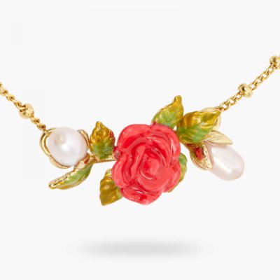 Bracelet fin rose et perles de culture