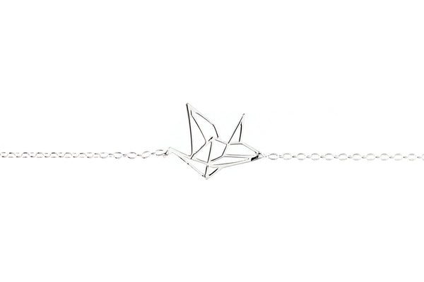 Bracelet grue origami en argent - Pour Femme - Bijoux Elise et moi