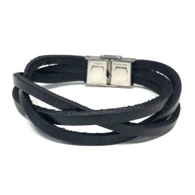 Bracelet Homme Lee Cooper LCB01371-651 - Cuir Noir