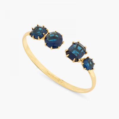 Bracelet jonc 4 pierres La Diamantine Bleu Océan