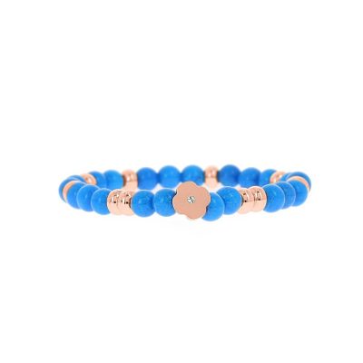 Bracelet Les Interchangeables A58817   - Perle Forme Fleur Bleu  Femme