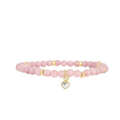 Bracelet Les Interchangeables A59657   - Perle Coeur Beige Rose  Femme