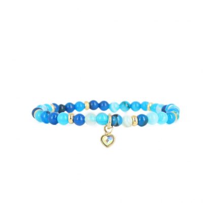 Bracelet Les Interchangeables A59897   - Perle Coeur Bleu  Femme