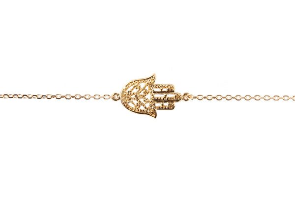 Bracelet Main de Fatma plaqué or - Bracelet porte-bonheur - Pour Femme - Bijoux Elise et moi