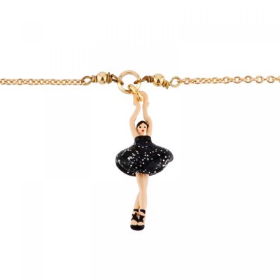 Bracelet mini ballerine en tutu noir