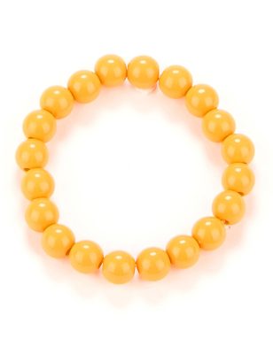 Bracelet perles orange adulte