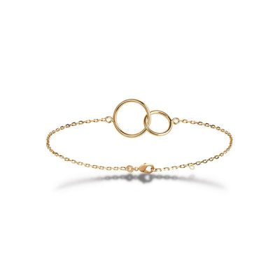 Bracelet chaîne anneaux entrelaçés plaqué or - Bracelet d'amitié - Pour Femme - Bijoux Elise et moi