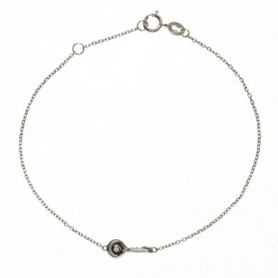 Bracelet Vertigo OPEN ME-OR BLANC - Bracelet Acier Diamant Argent Femme