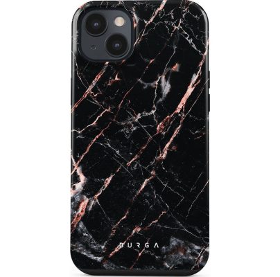 Burga Tough - Coque Apple iPhone 14 Coque Arrière Rigide Antichoc - Rose Gold Marble