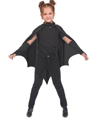 Cape vampire chauve-souris noir enfant Halloween