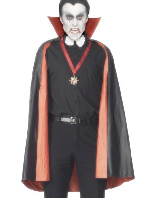 Cape réversible vampire rouge ou noire homme Halloween