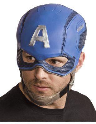 Casque en latex Captain America Avengers adulte