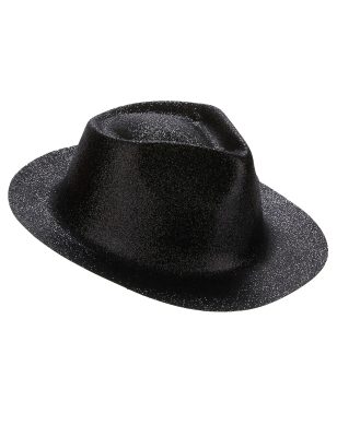 Chapeau pailleté noir adulte