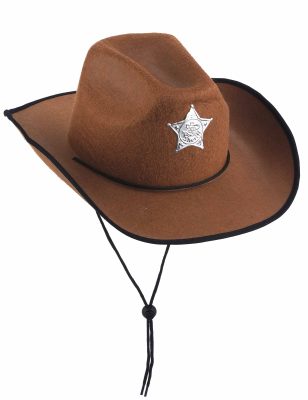Chapeau sheriff marron pour enfant