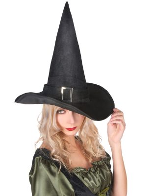 Chapeau sorcière velours halloween adulte
