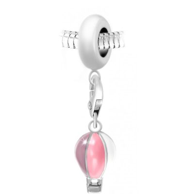 Charm perle montgolfière par SC Crystal Paris® BEA0044+CH0452-argent