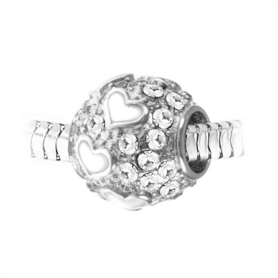 Charm perle orné de cristaux de Bohème par SC Crystal