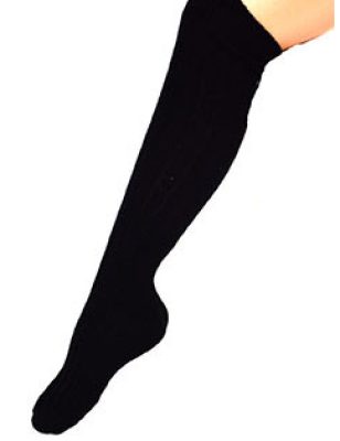 Chaussettes longues noires 53 cm adulte
