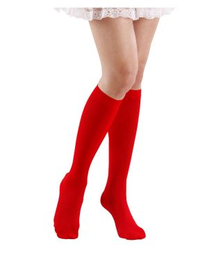 Chaussettes longues rouges 53 cm adulte