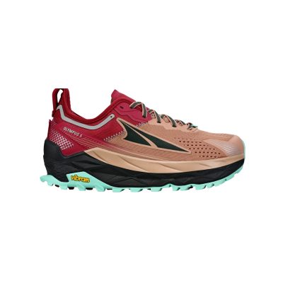 Chaussures Altra Olympus 5 Marron Rouge Femme SS23