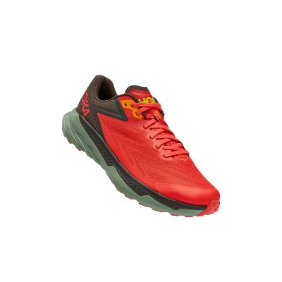 Chaussures Hoka One One Zinal Rouge Olive Vert AW22