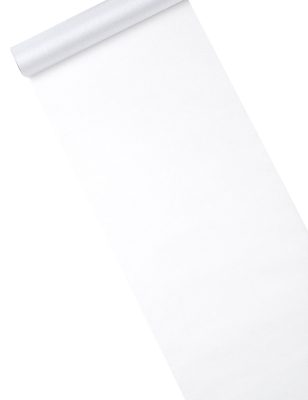 Chemin de table organza brillant blanc 28 cm x 5 m