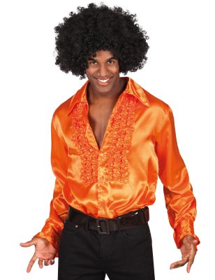 Chemise disco orange homme
