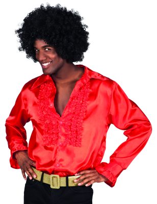 Chemise disco rouge homme